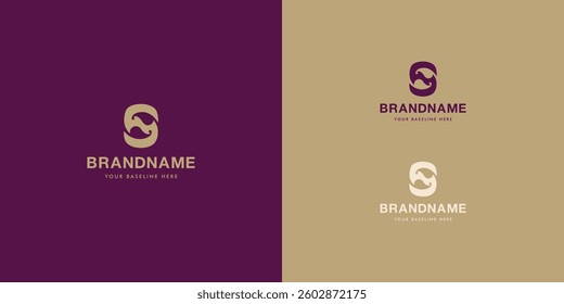 Logo design template with alphabet S. Letterform design or brand identity. Mark or symbol. Vector illustration for Brand identity or logo projects.