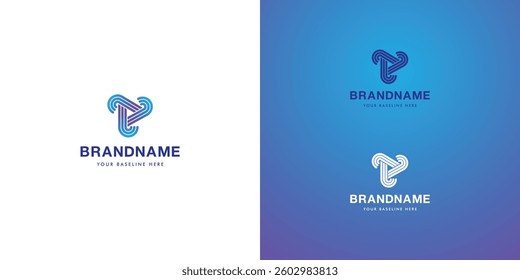 Logo design template with alphabet T. Letterform design or brand identity. Mark or symbol. Vector illustration for Brand identity or logo projects.
