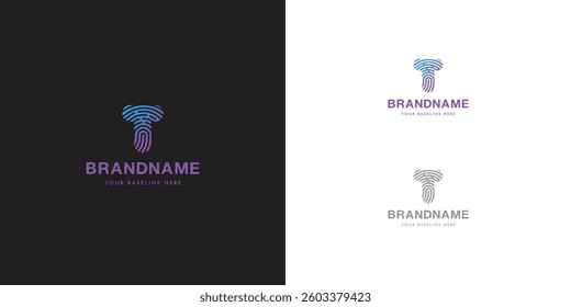 Logo design template with alphabet T. Letterform design or brand identity. Mark or symbol. Vector illustration for Brand identity or logo projects.