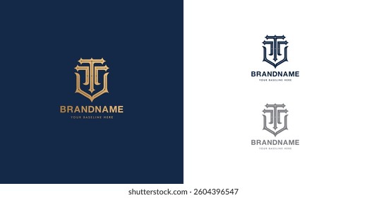 Logo design template with alphabet T. Letterform design or brand identity. Mark or symbol. Vector illustration for Brand identity or logo projects.