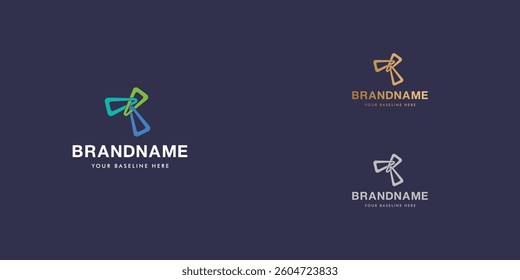 Logo design template with alphabet T. Letterform design or brand identity. Mark or symbol. Vector illustration for Brand identity or logo projects.