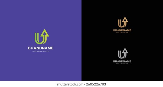 Logo design template with alphabet U. Letterform design or brand identity. Mark or symbol. Vector illustration for Brand identity or logo projects.