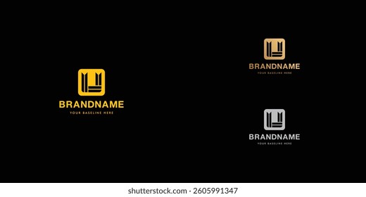 Logo design template with alphabet U. Letterform design or brand identity. Mark or symbol. Vector illustration for Brand identity or logo projects.