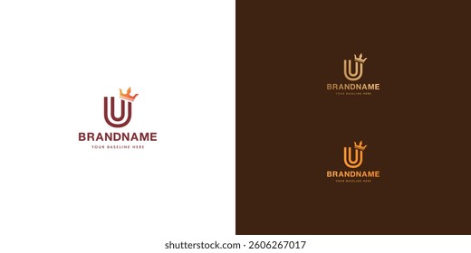 Logo design template with alphabet U. Letterform design or brand identity. Mark or symbol. Vector illustration for Brand identity or logo projects.