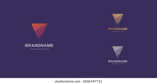 Logo design template with alphabet V. Letterform design or brand identity. Mark or symbol. Vector illustration for Brand identity or logo projects.