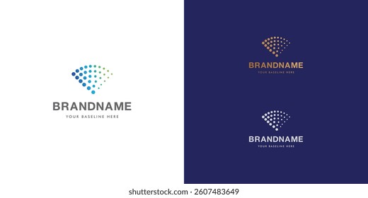 Logo design template with alphabet V. Letterform design or brand identity. Mark or symbol. Vector illustration for Brand identity or logo projects.