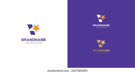 Logo design template with alphabet V. Letterform design or brand identity. Mark or symbol. Vector illustration for Brand identity or logo projects.