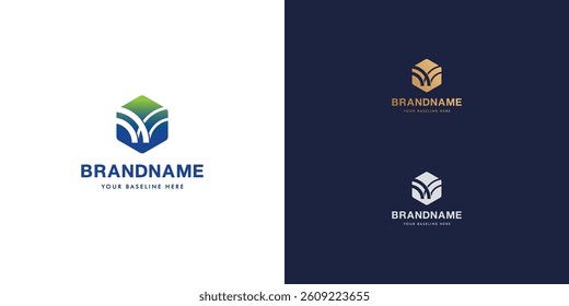 Logo design template with alphabet W. Letterform design or brand identity. Mark or symbol. Vector illustration for Brand identity or logo projects.