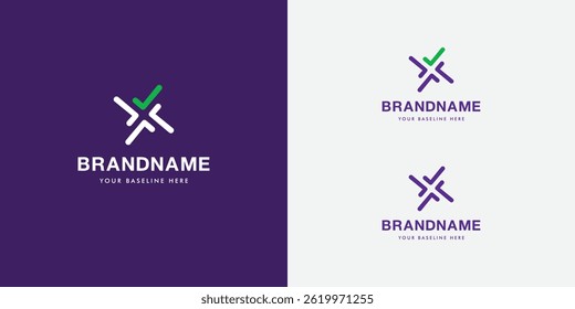 Logo design template with alphabet X. Letterform design or brand identity. Mark or symbol. Vector illustration for Brand identity or logo projects.