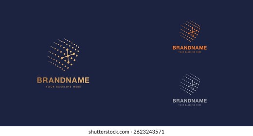 Plantilla de diseño de logotipo con alfabeto X. Diseño de forma de letra o identidad de marca. Marca o símbolo. Ilustración vectorial para proyectos de identidad de marca o logotipo.