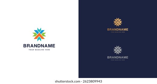 Logo design template with alphabet X. Letterform design or brand identity. Mark or symbol. Vector illustration for Brand identity or logo projects.