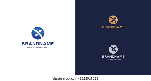 Logo-Design-Vorlage mit Alphabet X. Letterform-Design oder Markenidentität. Markieren oder Symbol. Vektorgrafik für Markenidentitäts- oder Logo-Projekte.