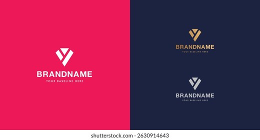 Logo-Design-Vorlage mit Alphabet Y. Letterform-Design oder Markenidentität. Markieren oder Symbol. Vektorgrafik für Markenidentitäts- oder Logo-Projekte.