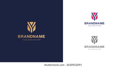 Logo design template with alphabet Y. Letterform design or brand identity. Mark or symbol. Vector illustration for Brand identity or logo projects.