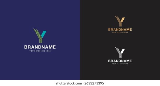 Logo design template with alphabet Y. Letterform design or brand identity. Mark or symbol. Vector illustration for Brand identity or logo projects.