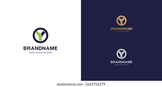 Plantilla de diseño de logotipo con alfabeto Y. Diseño de forma de letra o identidad de marca. Marca o símbolo. Ilustración vectorial para proyectos de identidad de marca o logotipo.