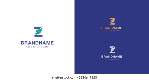 Logo design template with alphabet Z. Letterform design or brand identity. Mark or symbol. Vector illustration for Brand identity or logo projects.