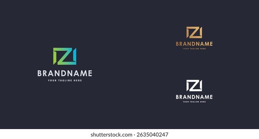 Logo design template with alphabet Z. Letterform design or brand identity. Mark or symbol. Vector illustration for Brand identity or logo projects.