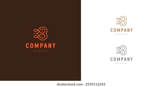 Logo design template with B alphabet. Letterform design. Mark or design template. Vector illustration.