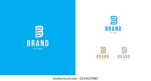 Logo design template with B alphabet. Letterform design. Mark or design template. Vector illustration.