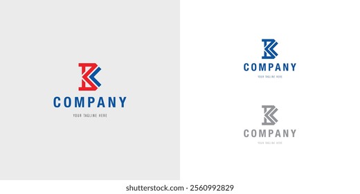 Logo design template with B alphabet. Letterform design. Mark or design template. Vector illustration.