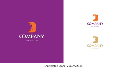 Logo design template with B alphabet. Letterform design. Mark or design template. Vector illustration.