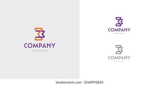 Logo design template with B alphabet. Letterform design. Mark or design template. Vector illustration.
