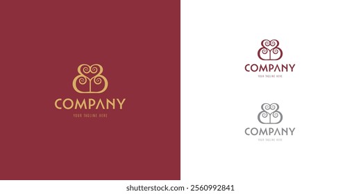 Logo design template with B alphabet. Letterform design. Mark or design template. Vector illustration.