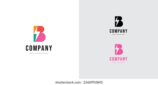 Logo design template with B alphabet. Letterform design. Mark or design template. Vector illustration.