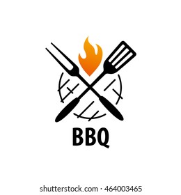 logo design template for a barbecue. Vector illustration