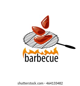 logo design template for a barbecue. Vector illustration