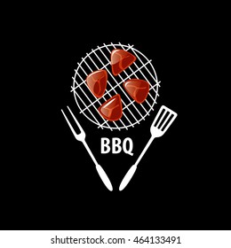 logo design template for a barbecue. Vector illustration