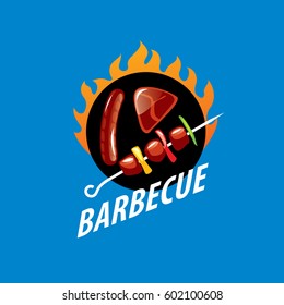logo design template for a barbecue. Vector illustration