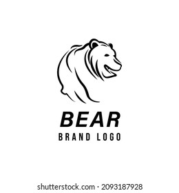 Logo design template. bear icon modern symbol for graphic and web design
