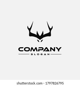 logo design template, with a black buffalo head icon
