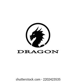 Logo Design Template Black Dragon Logo Stock Vector (Royalty Free ...