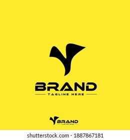 Logo design template, with black letter y icon