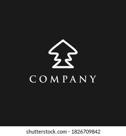 Logo design template, with black and white spruce icon shape