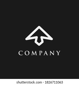 Logo design template, with black and white arrow icon