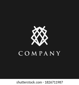 Logo design template, with black and white abstract abstract icon