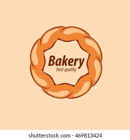 logo design template bread. Vector illustration of icon