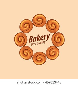 logo design template bread. Vector illustration of icon