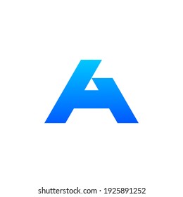 Plantilla De Diseño De Logotipos - Un Logotipo De Negocios - Diseño De Logotipo De Letra A Creativa - Vector De Logotipos Moderno A 