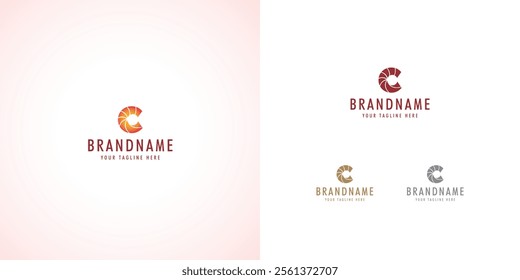 Logo design template with C alphabet. Letterform design. Mark or design template. Vector illustration.