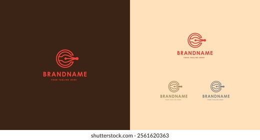 Logo design template with C alphabet. Letterform design. Mark or design template. Vector illustration.
