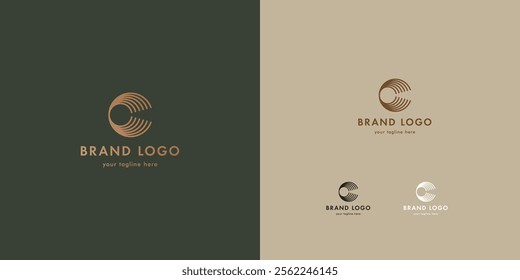 Logo design template with C alphabet. Letterform design. Mark or design template. Vector illustration.