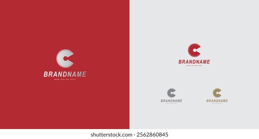 Logo design template with C alphabet. Letterform design. Mark or design template. Vector illustration.