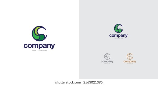 Logo design template with C alphabet. Letterform design. Mark or design template. Vector illustration.