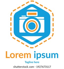 Plantilla de diseño de logotipos Cámara, estudio de fotografía, fotógrafo, foto. Empresa, marca, marca, empresa, identidad, logotipo. 