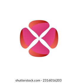 Logo-Design-Vorlage. mit Farbverlauf-Klee